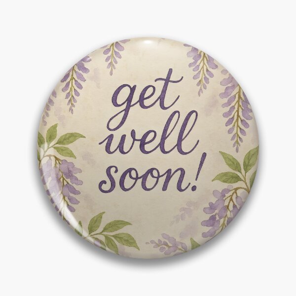 Item preview, Get Well Soon – Wisteria Watercolor Border on Vintage Paper designed and sold by EmeraldeaArt.