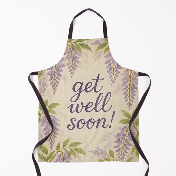 Item preview, Get Well Soon – Wisteria Watercolor Border on Vintage Paper designed and sold by EmeraldeaArt.