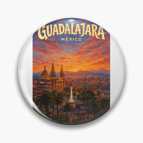 Item preview, Guadalajara Skyline and Cathedral at Sunset, Mexico designed and sold by Aryabek.