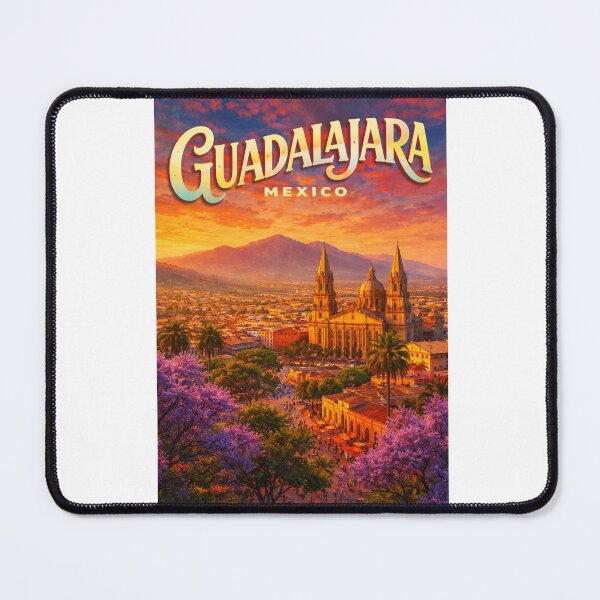 Item preview, Guadalajara Cathedral and Jacaranda Trees in Jalisco, Mexico designed and sold by Aryabek.