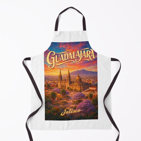 Item preview, Plaza Histórica de Guadalajara con Catedral y el horizonte de Jalisco, México designed and sold by Aryabek.