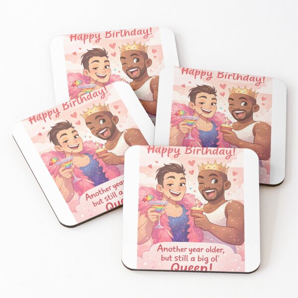 Item preview, Fun Gay Birthday Celebration with Rainbow Pride and Friends designed and sold by Aryabek.