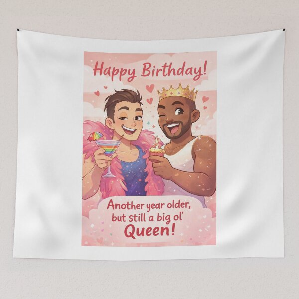 Item preview, Fun Gay Birthday Celebration with Rainbow Pride and Friends designed and sold by Aryabek.