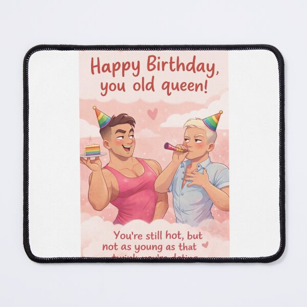 Item preview, Hilarious Gay Birthday Scene with Pride and Party Fun designed and sold by Aryabek.