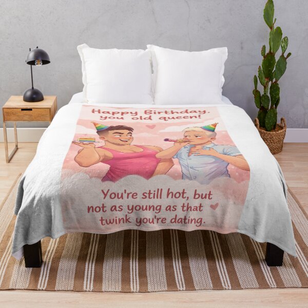Item preview, Hilarious Gay Birthday Scene with Pride and Party Fun designed and sold by Aryabek.