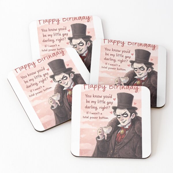 Item preview, Gothic Gay Birthday Humor with Dapper Power Bottom Energy designed and sold by Aryabek.