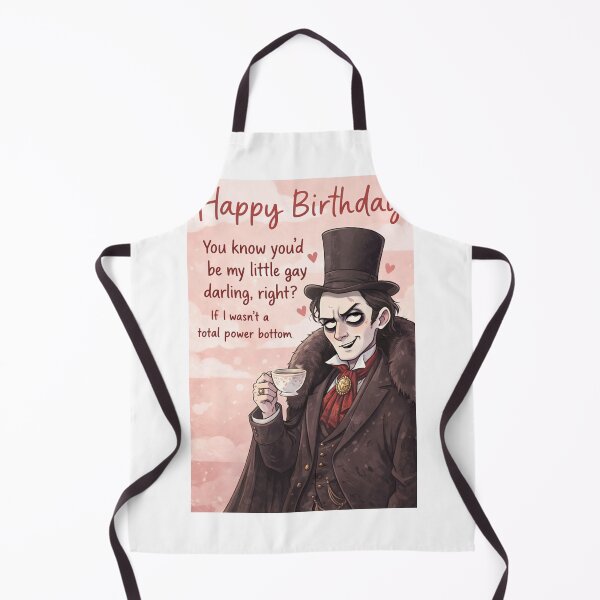 Item preview, Gothic Gay Birthday Humor with Dapper Power Bottom Energy designed and sold by Aryabek.