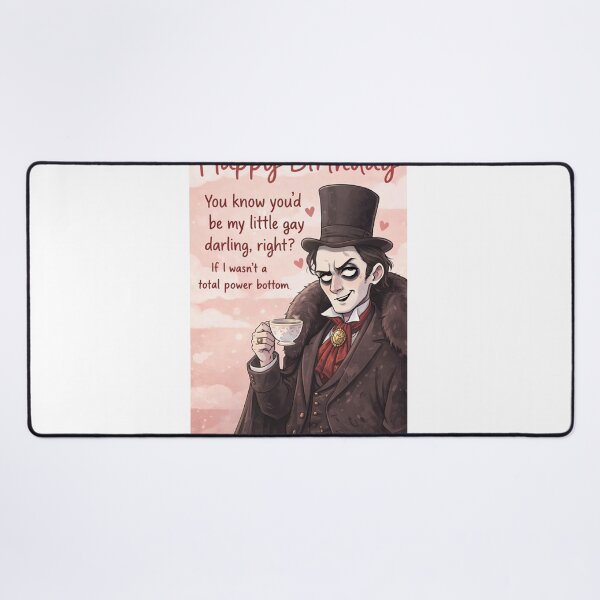 Item preview, Gothic Gay Birthday Humor with Dapper Power Bottom Energy designed and sold by Aryabek.