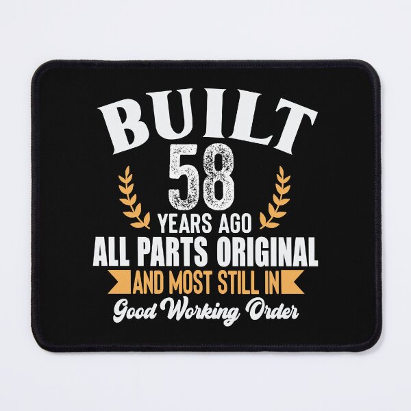 Item preview, Built 58 Years Ago – All Parts Original Funny 58th Birthday Shirt designed and sold by popcorntot.