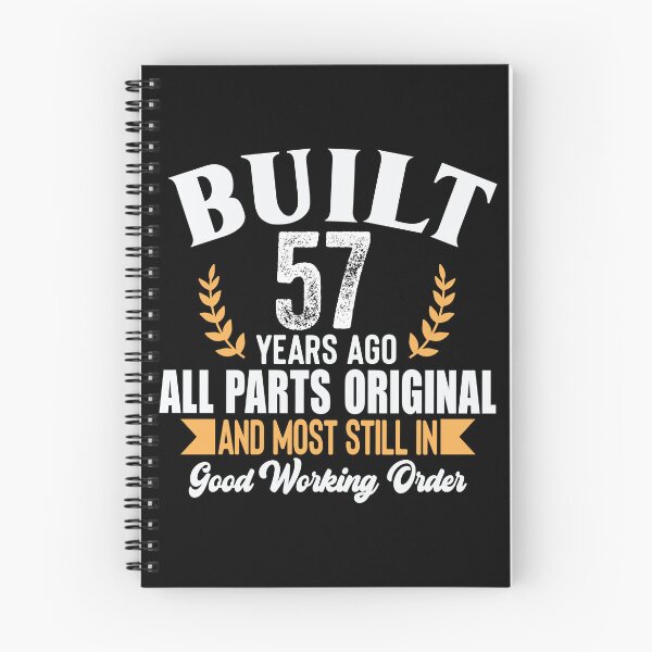 Item preview, Built 57 Years Ago – All Parts Original Funny 57th Birthday Shirt designed and sold by popcorntot.