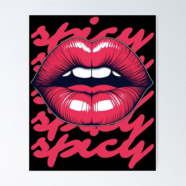 Item preview, Red lips - spicy designed and sold by maroom.