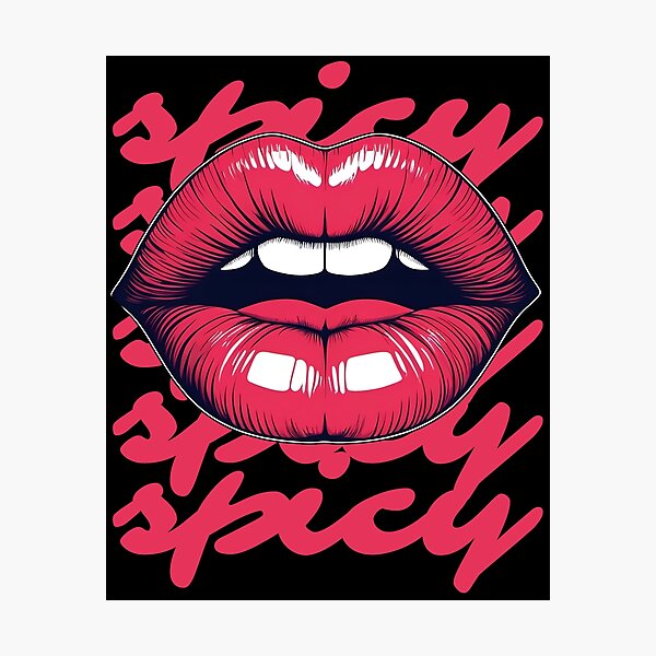 Item preview, Red lips - spicy designed and sold by maroom.