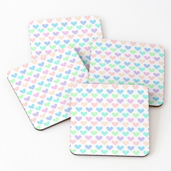 Item preview, Pastel Rainbow Hearts – Hand Drawn Cute Romance Aesthetic designed and sold by DrawnByAllu.