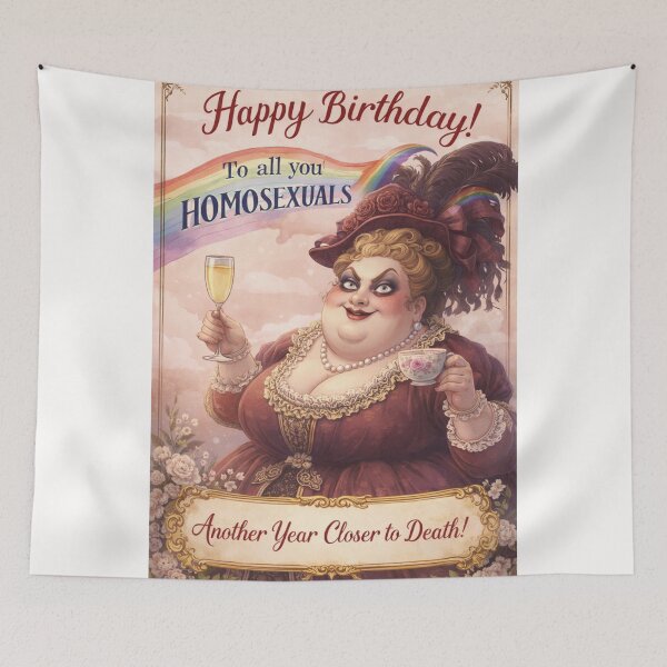 Item preview, Rainbow Pride Birthday Toast with Camp Victorian Elegance designed and sold by Places On Earth.
