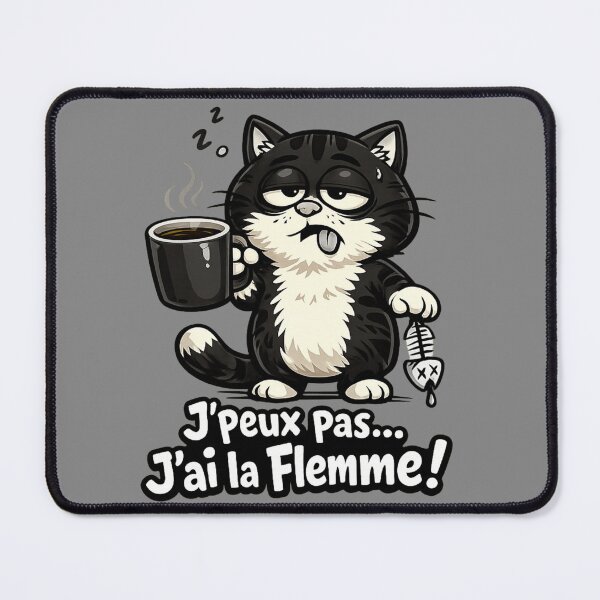 Item preview, Funny cat, humor, laziness, coffee designed and sold by Lagoutièrre.