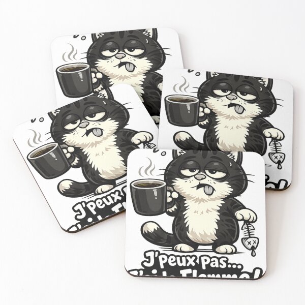 Item preview, Funny cat, humor, laziness, coffee designed and sold by Lagoutièrre.