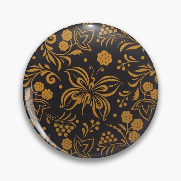 Item preview, Slavic Folk Floral Pattern in Khokhloma golden Style designed and sold by Deepness2023.