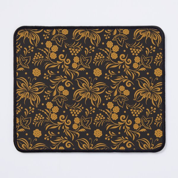 Item preview, Slavic Folk Floral Pattern in Khokhloma golden Style designed and sold by Deepness2023.