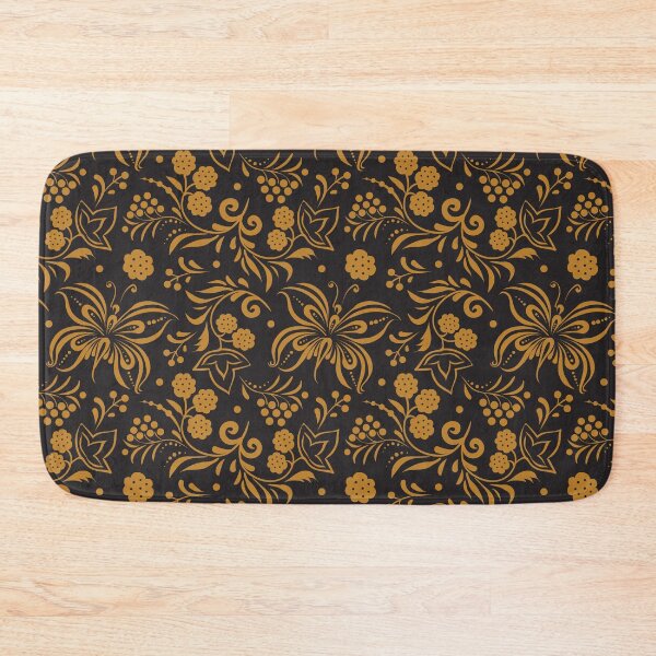 Item preview, Slavic Folk Floral Pattern in Khokhloma golden Style designed and sold by Deepness2023.