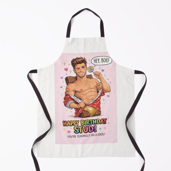 Item preview, Sexy Gay Birthday Humor with Chocolate and Rainbow Pride designed and sold by Places On Earth.