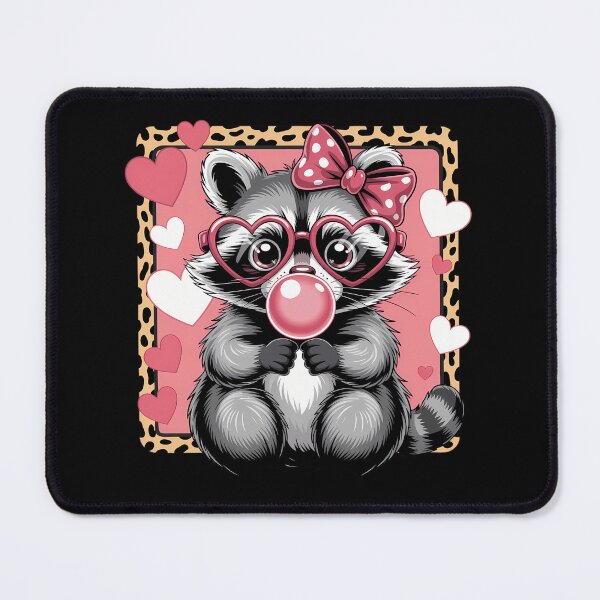 Item preview, Leopard Raccoon Blowing Bubble Heart Love Valentine designed and sold by sterabamineh.