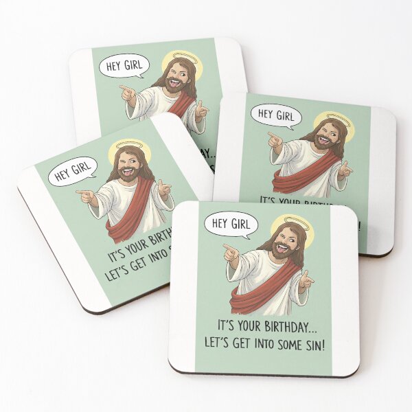 Item preview, Humorous Birthday with Playful Jesus Religious Parody and Fun Energy designed and sold by Places On Earth.