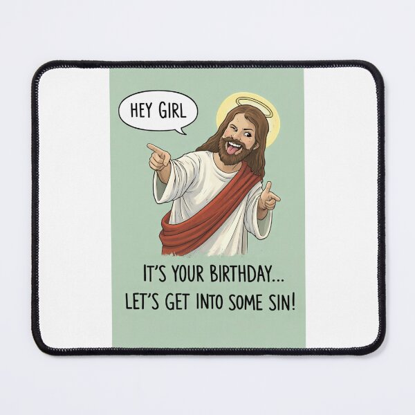 Item preview, Humorous Birthday with Playful Jesus Religious Parody and Fun Energy designed and sold by Places On Earth.