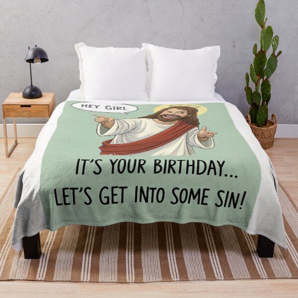 Item preview, Humorous Birthday with Playful Jesus Religious Parody and Fun Energy designed and sold by Places On Earth.