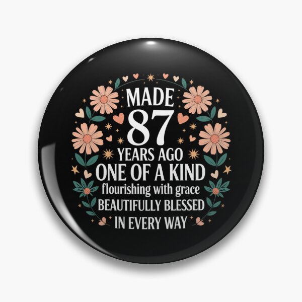 Item preview, Made 87 Years Ago Flowers 87 Year Old 87th Birthday designed and sold by sterabamineh.