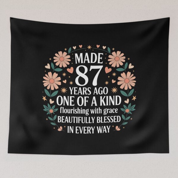 Item preview, Made 87 Years Ago Flowers 87 Year Old 87th Birthday designed and sold by sterabamineh.