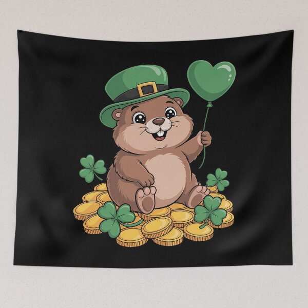 Item preview, Lucky Capybara St Patricks Day Clover Leprechaun Hat Kawaii designed and sold by sterabamineh.