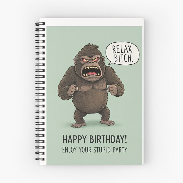 Item preview, Angry Gorilla Birthday Humor with Funny Sarcasm and Wild Energy designed and sold by Places On Earth.