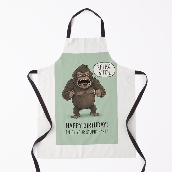 Item preview, Angry Gorilla Birthday Humor with Funny Sarcasm and Wild Energy designed and sold by Places On Earth.