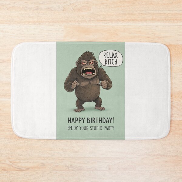 Item preview, Angry Gorilla Birthday Humor with Funny Sarcasm and Wild Energy designed and sold by Places On Earth.