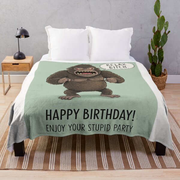 Item preview, Angry Gorilla Birthday Humor with Funny Sarcasm and Wild Energy designed and sold by Places On Earth.