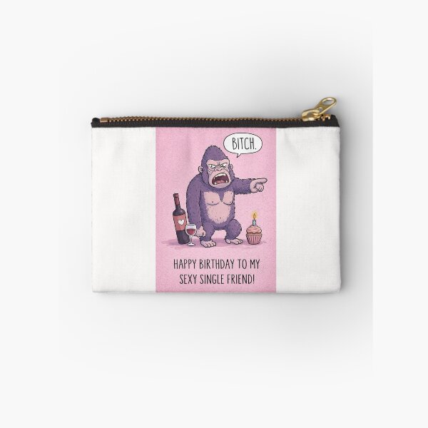 Item preview, Funny Gorilla Birthday with Wine, Sass, and Single Life Humor designed and sold by Places On Earth.