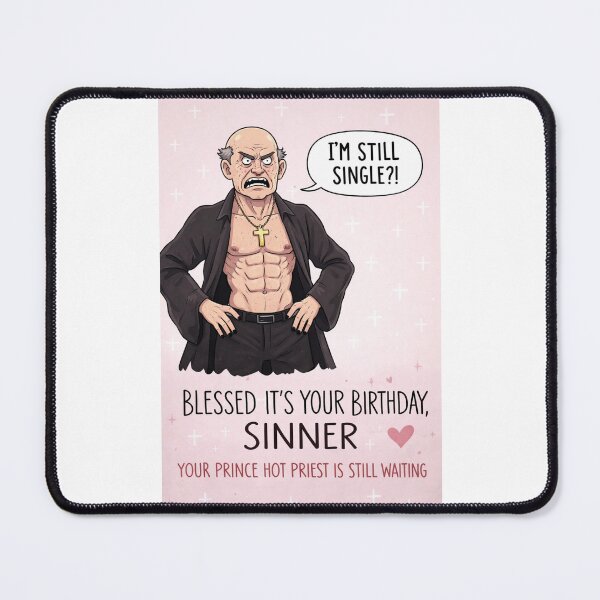 Item preview, Sexy Priest Birthday Humor with Hot Religious Parody and Flirty Energy designed and sold by Places On Earth.