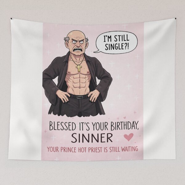 Item preview, Sexy Priest Birthday Humor with Hot Religious Parody and Flirty Energy designed and sold by Places On Earth.