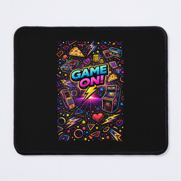 Item preview, Retro Arcade Carpet Pattern – 80s Neon Gaming Decor Art designed and sold by Snapystyle.