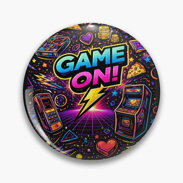 Item preview, Retro Arcade Carpet Pattern – 80s Neon Gaming Decor Art designed and sold by Snapystyle.