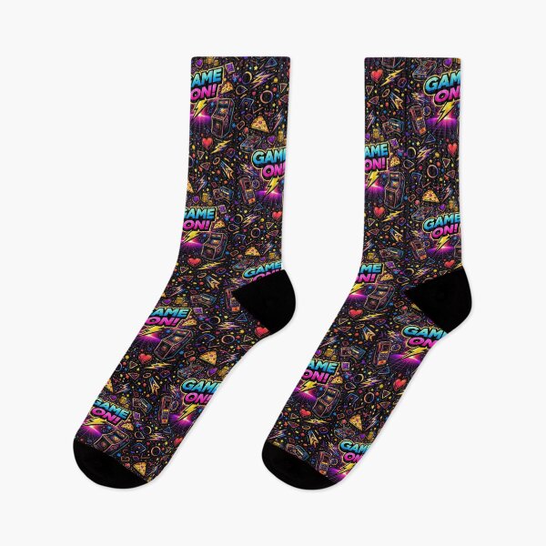 Item preview, Retro Arcade Carpet Pattern – 80s Neon Gaming Decor Art designed and sold by Snapystyle.