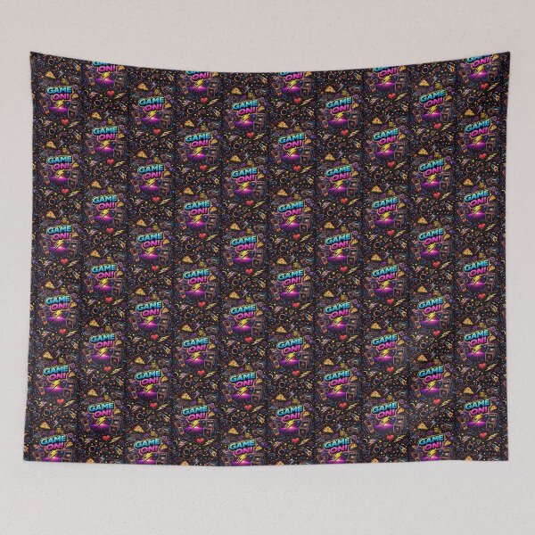 Item preview, Retro Arcade Carpet Pattern – 80s Neon Gaming Decor Art designed and sold by Snapystyle.