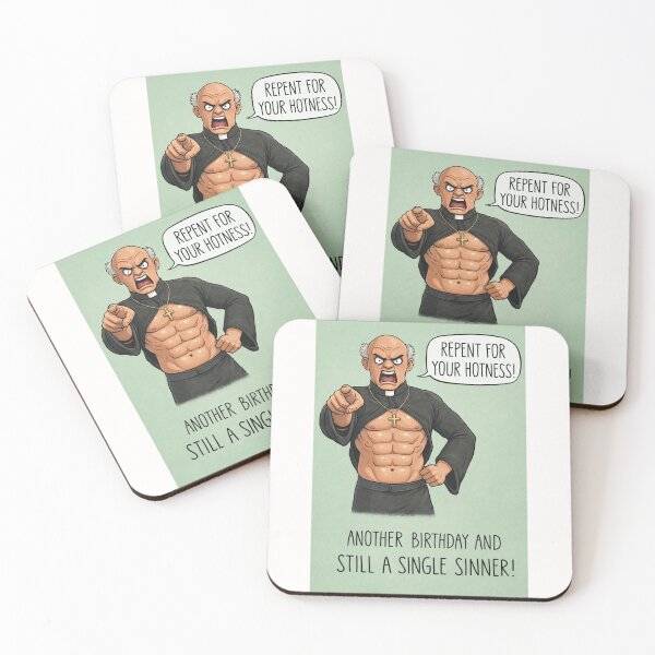 Item preview, Flirty Priest Birthday Humor with Religious Parody and Cheeky Charm designed and sold by Places On Earth.