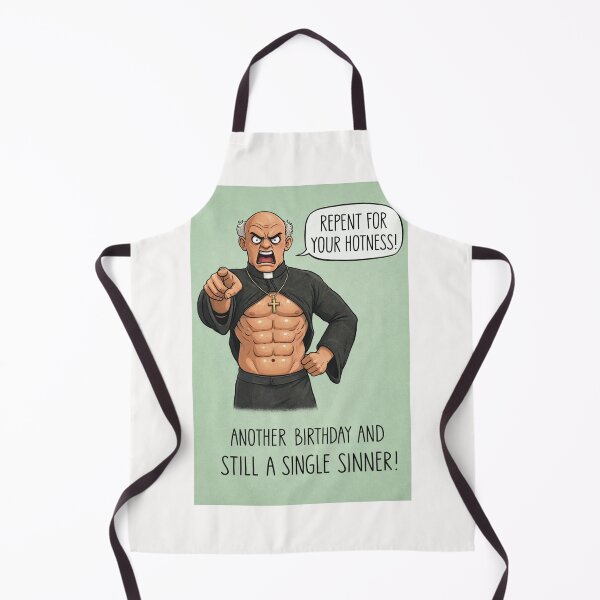 Item preview, Flirty Priest Birthday Humor with Religious Parody and Cheeky Charm designed and sold by Places On Earth.