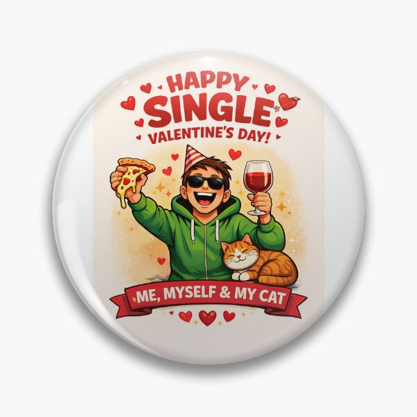 Item preview, Happy Single Valentine – Cat Lover Edition designed and sold by ariine.