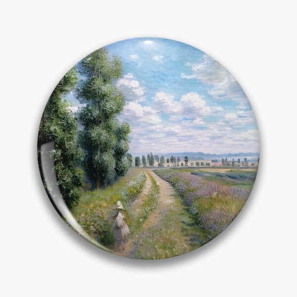 Item preview, Meadow with Poplars - A Serene Meadow Enveloped in Light designed and sold by artdesignsnow.