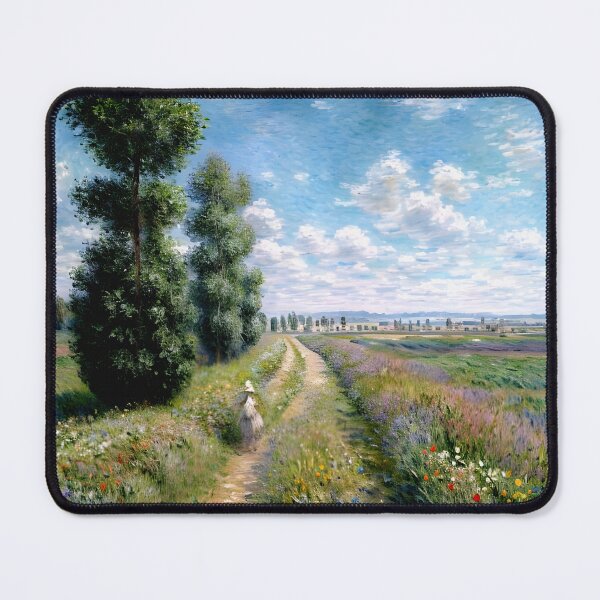 Item preview, Meadow with Poplars - A Serene Meadow Enveloped in Light designed and sold by artdesignsnow.