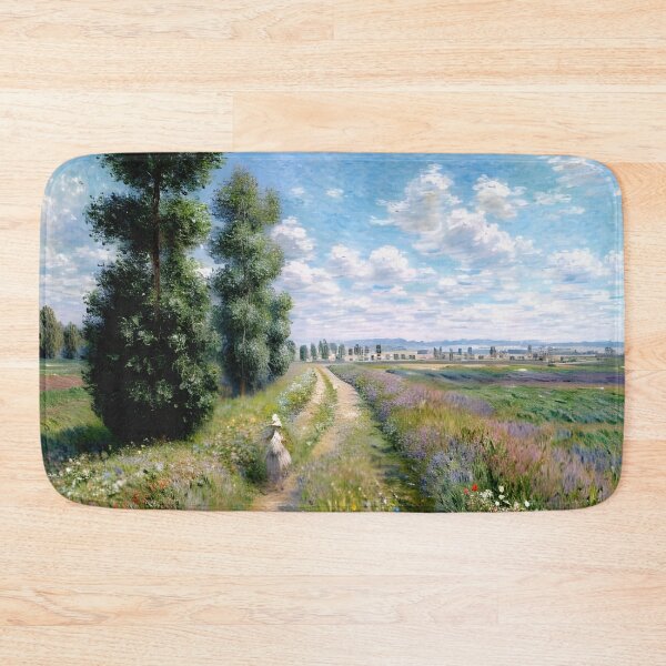 Item preview, Meadow with Poplars - A Serene Meadow Enveloped in Light designed and sold by artdesignsnow.