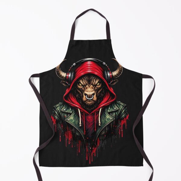 Item preview, Motorbiker Bull – Alpha Biker Streetwear Power Animal Art designed and sold by ColorSplash123.