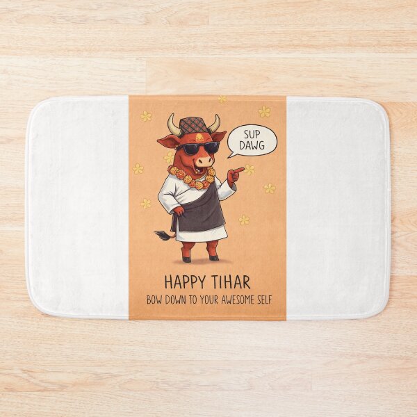 Item preview, Cool Cow Tihar Celebration with Nepalese Attire and Festive Swagger designed and sold by Places On Earth.